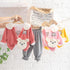 Lapel  Rabbit Long Sleeve Three Piece Set Free Satchel